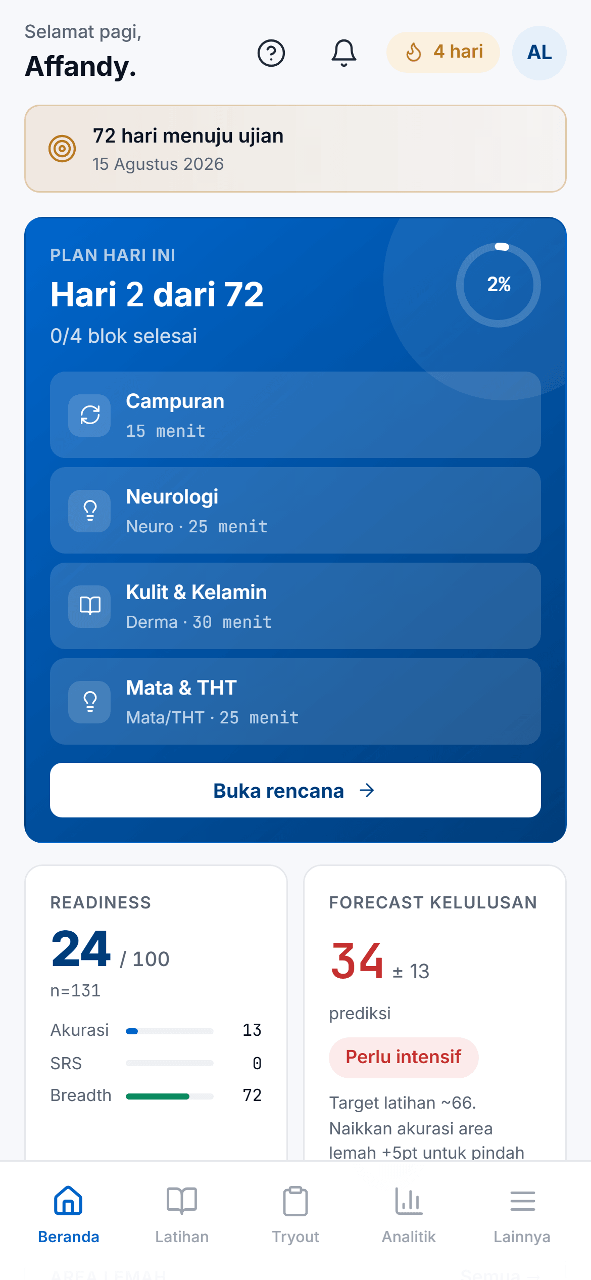 Aplikasi Klinix di ponsel